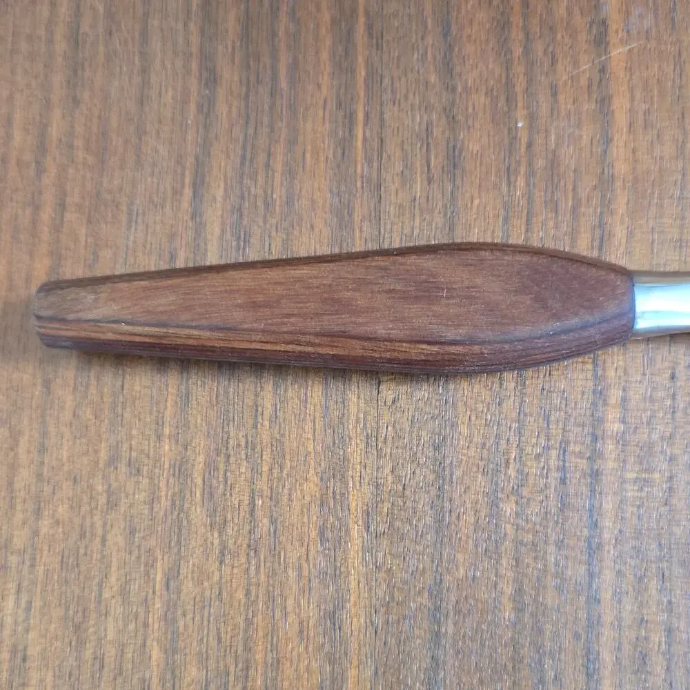 Vintage Fleetwood Designer Teak Handle Steak Butter Knife Retro Mid Century MCM